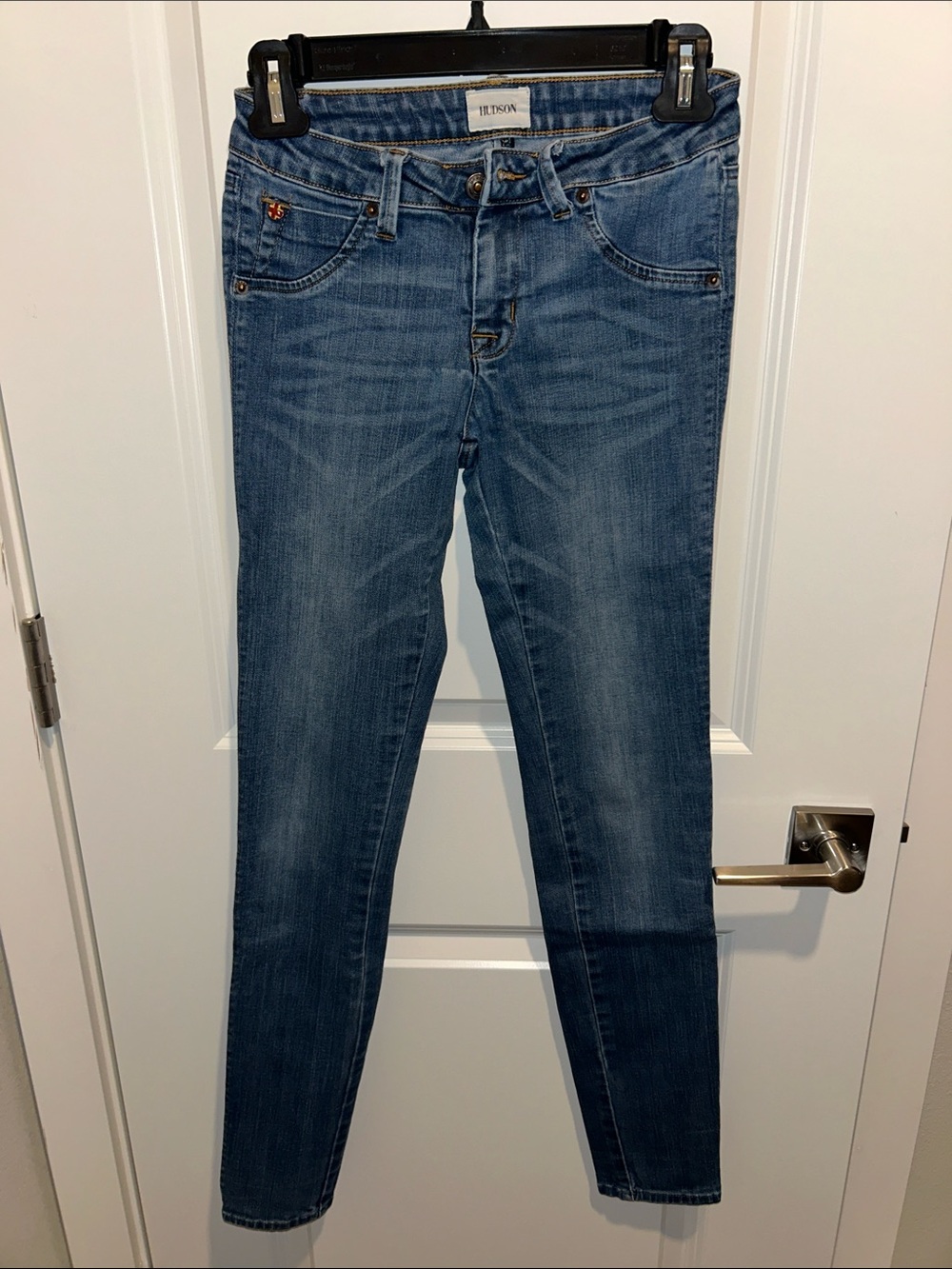 Hudson Jeans Kids Skinny Jeans in Medium Blue Wash